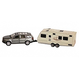 Prime Products RV Model Vehicle - Die Cast Metal And Plastic SUV And Trailer Action Toy Scale: 1:48 - 27-0026