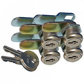 Standard Key Cam Lock Chrome Plated 7/8 inch - Pack Of 4