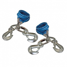 Roadmaster RV Safety Cable 68 inch, With Double Snap Hook Coiled - Set Of 2