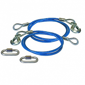 Roadmaster Trailer Safety Cable 64'' With Single Snap Hook 8000 Lbs - Set Of 2