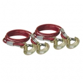 Roadmaster Trailer Safety Cable 80'' With Double Snap Hook 10000 Lbs - Set Of 2