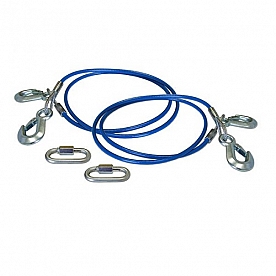 Roadmaster Trailer Safety Cable 64'' 6000Lb With Double Snap Hook - Set Of 2