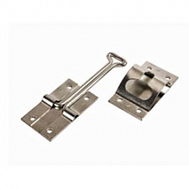 RV Designer 4 inch Silver Single Door Catch - T-Style