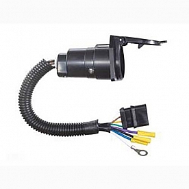 Pollak Trailer Wiring Connector Adapter - 4 Way Flat To 7 Way RV - P123