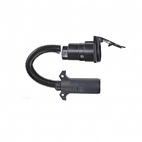 Pollak Trailer Wiring Connector Adapter - 7-Way Pin To 7-Way Blade - P724