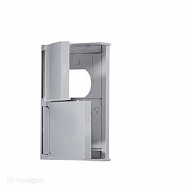 Receptacle Cover For Dual Receptacle Slot Gray Single