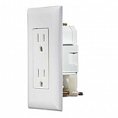 Self Contained AC Dual Receptacle White - S811