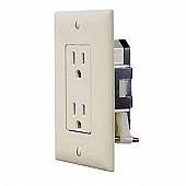 RV Designer Dual Receptacle 125 Volt AC, Ivory