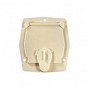 RV Designer Electric Cable Hatch - Flat Sided - Colonial White B142