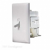 RV Designer Interior Light Switch 125 Volt AC White S821