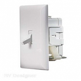 RV Designer Interior Light Switch 125 Volt AC White S821