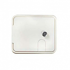 RV Designer Locking Electrical Hatch, Polar White, Access Door