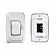 RV Designer Multi Purpose Contoured Wall Switch, SPST - White Single - S531