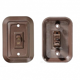 RV Designer Multi Purpose Switch - Countour On /Off SPST Brown - S651