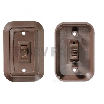 RV Designer Multi Purpose Switch - Countour On /Off SPST Brown - S651