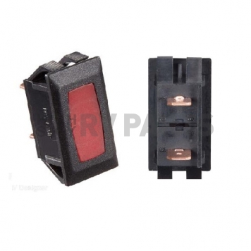 RV Designer Power Indicator Red Light, 10 Amp/ 14 Volt DC, Black Bezel S361