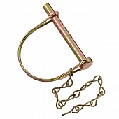 RV Designer Trailer Coupler Safety Pin Clip 5/16 inch Diameter x 2-1/2 inch With Chain H421