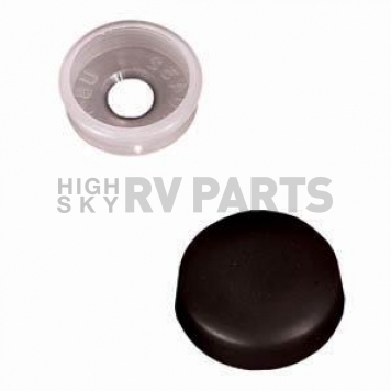 Snap Over Screw Cover Round Black - Set of 14 - H603