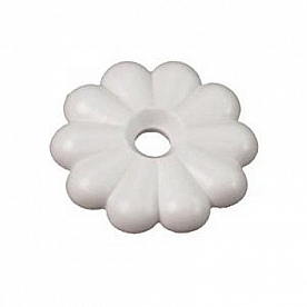Screw Rosettes White With #6 Screws - Set Of 14