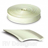 RV Designer Trim Molding Insert 1 inch x 100' Colonial White - Vinyl - E463