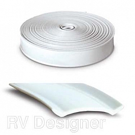 RV Designer Trim Molding Insert 1 inch x 100' White - Vinyl - E461