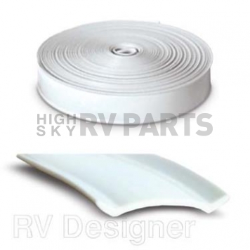RV Designer Trim Molding Insert 1 inch x 100' White - Vinyl - E461