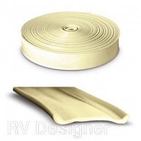 RV Designer Trim Molding Insert 1 inch x 25 inch Beige - Vinyl - E325