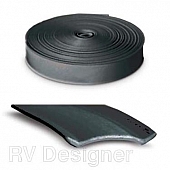 RV Designer Trim Molding Insert 1 inch x 25' Black - Vinyl - E369