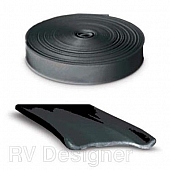 RV Designer Trim Molding Insert 1 inch x 25 inch Black - Vinyl - E329