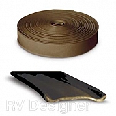 RV Designer Trim Molding Insert 1 inch x 25 inch Brown - Vinyl - E327