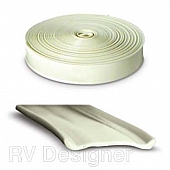 RV Designer Trim Molding Insert 1 inch x 25' Colonial White - Vinyl - E323