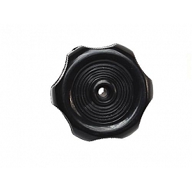 Window Crank Round Knob Black Plastic - H711