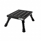 Aluminum Step Stool with Adjustable Leg 14″ x 11″ - Black S-07C-BLK