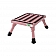 Aluminum Step Stool with Adjustable Leg 14 Inch x 11 Inch - Pink - S-07C-P