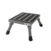 Aluminum Step Stool with Adjustable Leg 14 Inch x 11 Inch - Silver Vein - S-07C-V