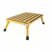 Extra Large Aluminum Step Stool With Adjustable Leg 16″ x 24″ - Yellow XL-08C-Y 