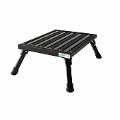 Large Aluminum Step Stool With Adjustable Leg 19″ x 15″ - Black F-08C-BLK