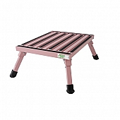 Large Aluminum Step Stool With Adjustable Leg 19″ x 15″ - Pink F-08C-P
