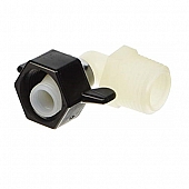 SHURflo Fresh Water Hose End Fitting 1/2 inch-14 FNPT In x 1/2 inch-14 MNPT Out Elbow 244-3366