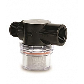 SHURflo Fresh Water Pump Strainer 1/2 inch NPSM Inlet x 1/2 inch NPSM Outlet - 255-313