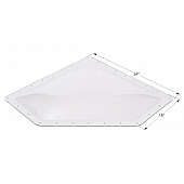 Icon Neo Angle Skylight 4 Inch High Bubble Type Dome Opening 13 inch x 30 inch Clear - 01870