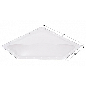 Icon Neo Angle Skylight 4 Inch High Bubble Type Dome Opening 13 inch x 30 inch Clear - 01870