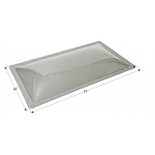 Icon Rectangular Skylight 5 Inch Height Bubble Type Dome Opening 49' x 26 inch Clear - 12218