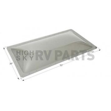 Icon Rectangular Skylight 5 Inch Height Bubble Type Dome Opening 49' x 26 inch Clear - 12218