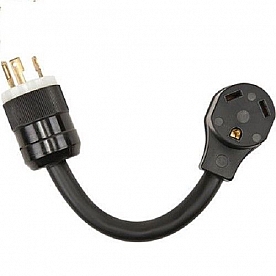 Surge Guard Power Supply Cord, 3 Prong Male x Female End, 30 Amp, 12 inch