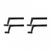 Roof Vent Crank Handle For RV and Mobile Home Windows 1 Inch Shaft Black Set Of 4 - 838C4BLK