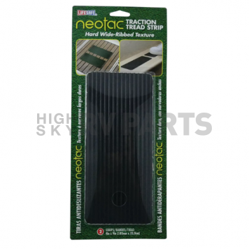 NeoTac Grip Tape Black 4'' x 9'' for RV Steps - Pack Of 2