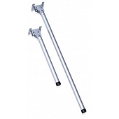 Multi Purpose Leg Folding Locking Silver Zinc 16 inch