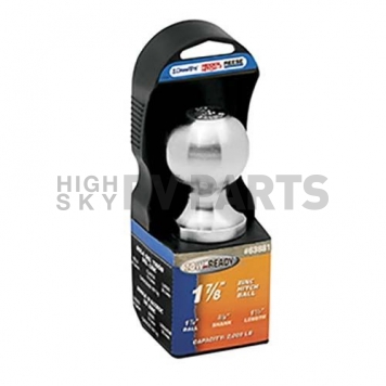 Tow Ready Trailer Hitch Ball 1-7/8 inch - 2000 GTW For 3/4 inch Diameter 1-1/2 inch Long Shank Zinc - 63881