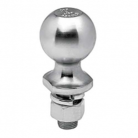 Tow Ready 2 inch Trailer Hitch Ball - 3500 GTW - 3/4 inch Diameter 2-3/8 inch Long Shank Zinc